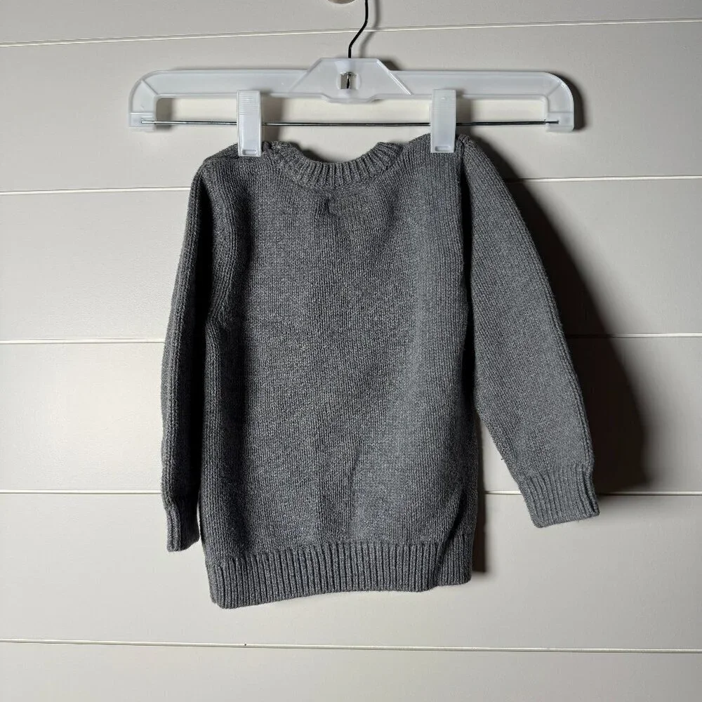 OshKosh B’Gosh 100% Cotton Gray Deer/Buck Sweater 24 mo